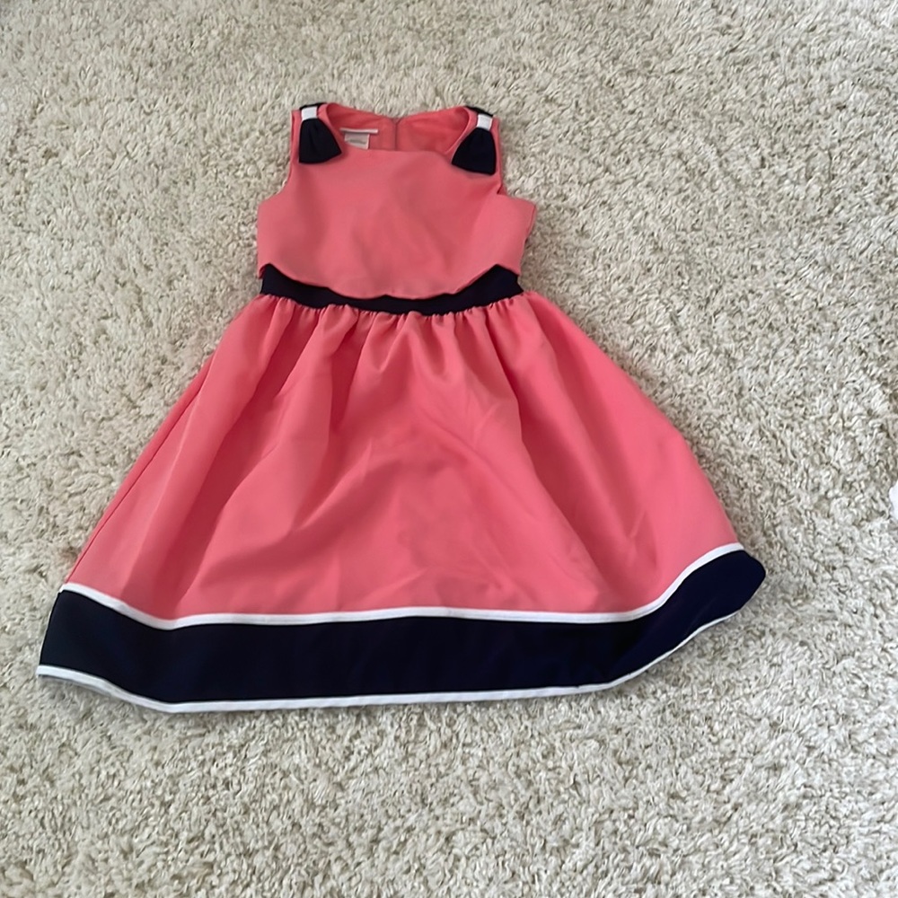 Pink, navy blue, white dress size 14 from Bonnie Jean